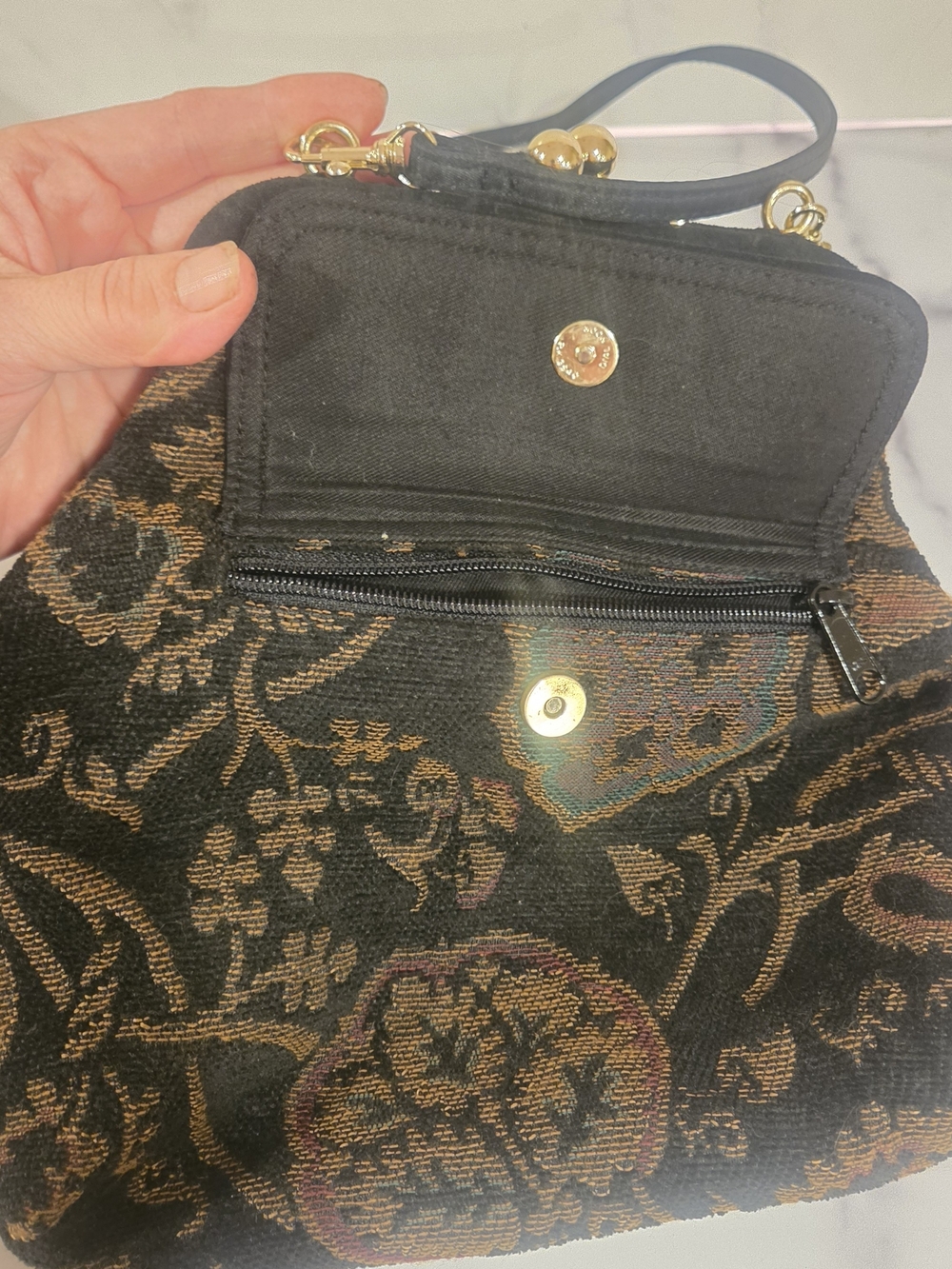 Liz Claiborne vintage 80's tapestry bag - Picture 3 of 9